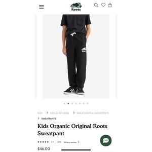 Kids Organic Original Roots Sweatpant black pepper sz 10